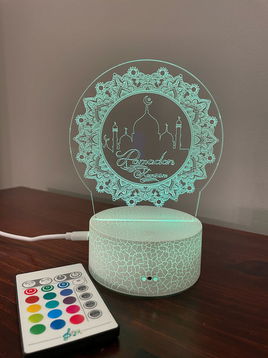 Islamic 3D 7color LED Desk Light RAMADAN KAREEM