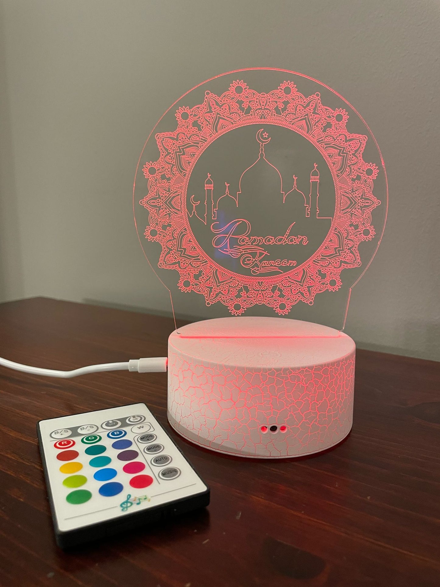 Islamic 3D 7color LED Desk Light RAMADAN KAREEM